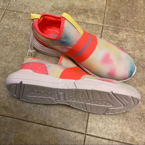 REEBOK fashion Athletic Shoe Ever Road Slip-On Colorful rainbow sneaker 6 - Picture 2 of 7